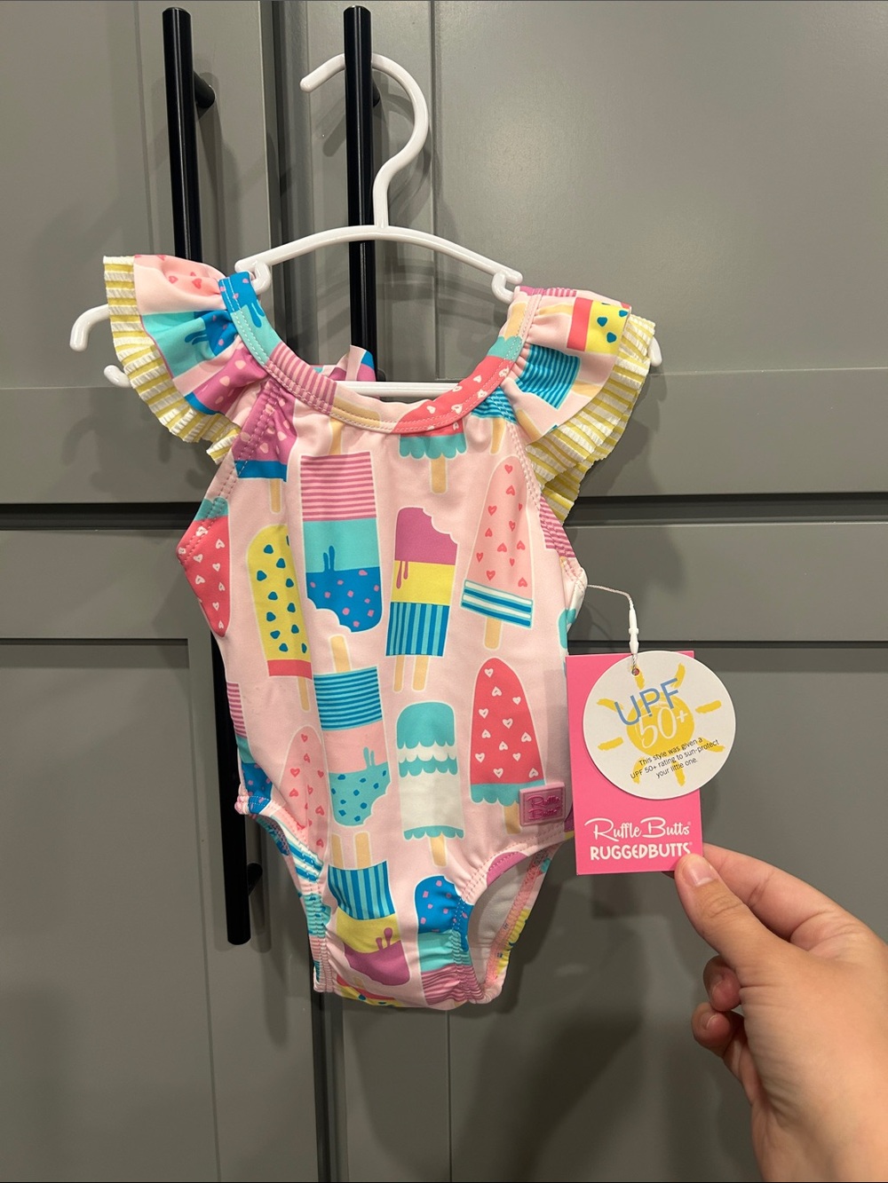 6-12 months Ruffle Butts swim NWT
